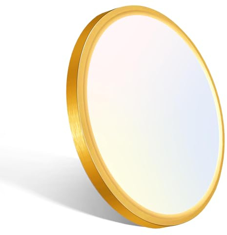 libtit 33CM Flush Mount Ceiling Light Golden, 24W 2400Lm Bright Light Fixture Aureate, Adjustable 3000K/4000K/6500K 3 Colour Temperature Gilded Ceiling Lamp for Bathroom Bedroom Kitchen