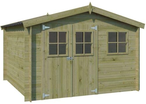 Abri de Jardin en Bois 7,35 m² Zurich 295 x 295 cm (traité)