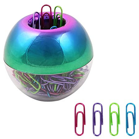 Ceative Runde Büroklammern, Aufbewahrungsbox, magnetischer Büroklammer-Halter, Spender, Schreibtisch für Zuhause, Schule, Büro