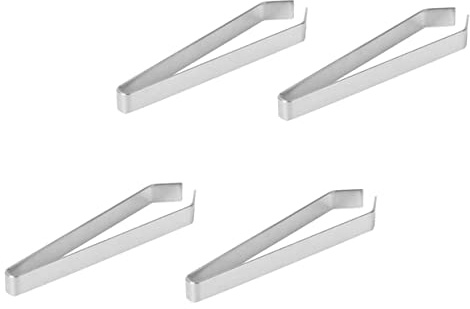 EXQUIMEUBLE Stainless Steel Fishbone Tweezers Set of Fish Tool Angled Tip Food Tweezers for Home Cooking and Hair Removal
