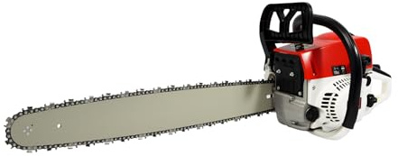 Benzin Kettensäge 52CC 56cm Schwertlänge Benzinbetriebene Motorsäge 2 KW 7500 U/min 2-Takt Handgeführte Kabellose Motorkettensäge für Forstwirtschaft Tierhaltung