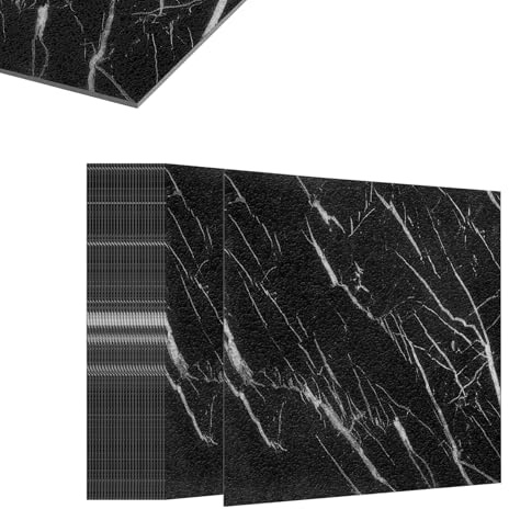 LILIIN 27 pezzi per pavimenti in PVC, autoadesivi, effetto cemento, per pavimenti in vinile, 30 cm x 30 cm, adesivi per piastrelle, rivestimento in veneziano antiscivolo, per camera da letto, cucina