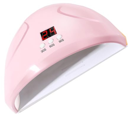 TOVINANNA Lampada per Unghie LED con LED per Asciugatura Gel Professionale Timer Digitale Sensore Automatico Intelligente Asciuga Smalto Gel per Manicure Semipermanente Rosa