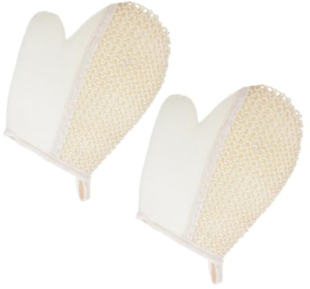 OATIPHO 2pcs Sisal Exfoliating Bath Gloves for Kids and Adults, Versatile Cloth Material, Easy to Clean, for Bathing and Back Scrubbing, for Shower and Spa Use
