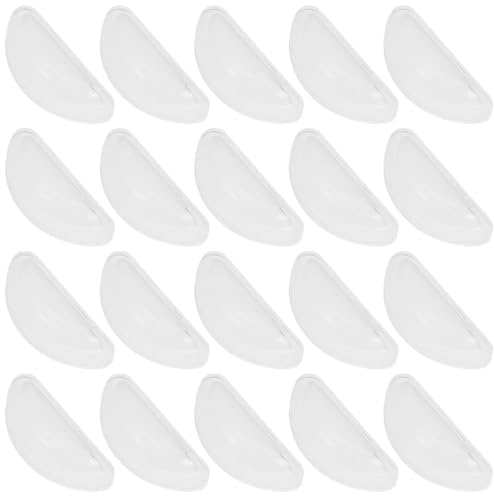 COMPUKAS Silicone Eyeglasses Retainer Soft Silicone Glasses Nose Pads 10 Pairs with Adhesive D-shaped Nose Pads for Anti Slip Comfortable Fit for Eyeglass Repair and Everyday Wear