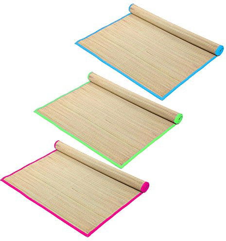 HAC24 3 Stück leichte Strandmatte Badematte Bastmatte Strand Bast Matte Liegematte