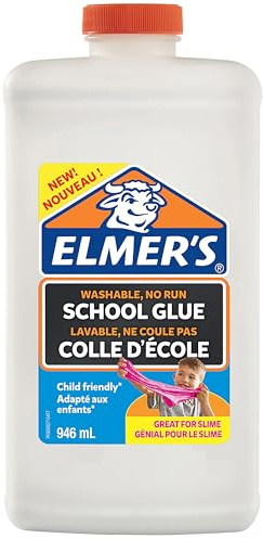 Elmer's vita PVA-lim | 946 ml | Tvättbart och barnvänligt | Perfekt för att göra slajm och pyssla