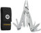 Leatherman Wingman - Multiherramienta de bricolaje hecha en EE.UU. con 14 herramientas, opción de bloqueo, alicates, destornilladores y un abrebotellas, en acero inoxidable con una funda de nylon