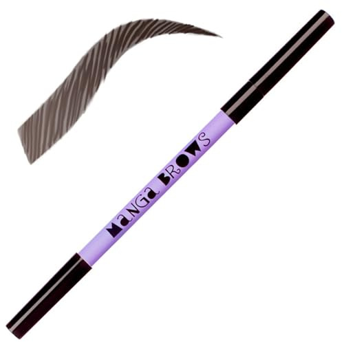 Neve Cosmetics matita per sopracciglia Manga Brows doppia punta + scovolino | Deep ebony & pure black