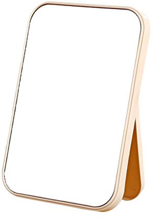 Miroir De Maquillage Pliant Beige Miroir Cosmétique Compact Et Portable pour Voyage Bureau Et Usage Quotidien