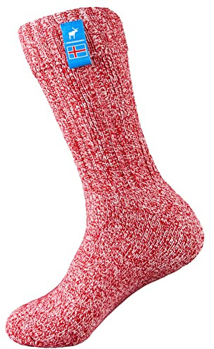 Icelandic Saga Socks (Red, UK 9-11 | EU 43-45)