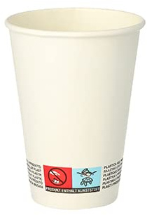 PAPSTAR 87906 50 Automatenbecher, PappeTo Go 0,18 l Ø 7 cm · 9,2 cm weiss >>Im Karton 1000 Stück