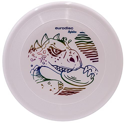 eurodisc 100g Soft Kinder Frisbee Throwzilla Flexible Sportflugscheibe leicht zu Werfen (Weiss)
