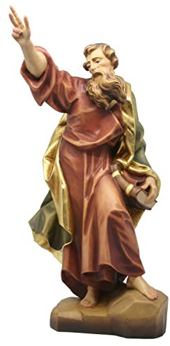Heiligenfigur Heiliger Paulus H 15 cm Paulus von Tarsus Missionar Holzfigur Statue aus Ahornholz