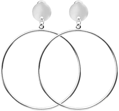 BONNYBIRD® Wasserfeste Edelstahl Creolen Ohrringe Damen in Silber und Gold, 100% Wasserfest & Hautverträglich, BonnyHoop (45mm)