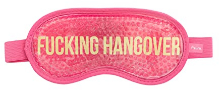 FISURA - Augenmaske. Gel-Augenmaske. Gelmaske gegen geschwollene Augen und dunkle Ringe. Schlafmaske. Maße: 18,5 cm x 9 cm. (Kater EN, Rosa)