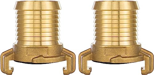 Poppstar 2 raccordi rapidi in ottone con beccuccio da 1 1/4 pollice, diametro interno del tubo flessibile 32 mm (raccordo su beccuccio da 1 1/4)