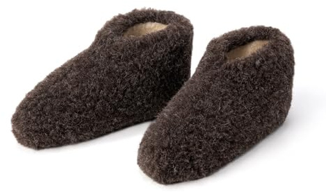 THE COZY SHEEP Hausschuhe für Damen und Herren | Äußerst Bequeme & Weiche Wollhausschuhe aus 100% Merinowolle | Warme Hüttenschuhe Winter | Niedriges Modell Geschlossen