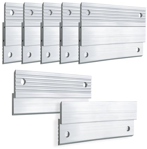 TKGKHK 6 Paar französische Bilderaufhänger, 10,2 cm, Aluminium, silberfarben, Z-Stange, Wandhalterung zum Aufhängen von Spiegeln, Bilderrahmen, Whiteboards, Bildern, Paneelen, Regalen, Kopfteilen