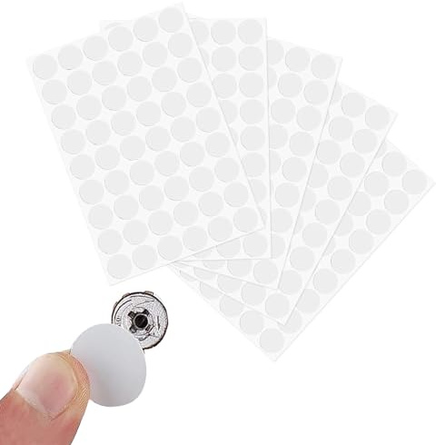 RTRTGS 270 Stücke(5 Blätter) Schraubenabdeckung, Weiss, Selbstklebend,Schraubenloch Aufkleber,Schrauben Abdeckkappen,Schraubenkappen,für Möbel,Ø 21mm