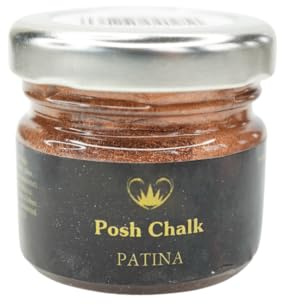 Posh Chalk PC0303 Patina - Copper 30ml - Oil-Based Gilding Wax - Vintage, Metallic, Distressed - DIY Craft Upcycling Furniture - Thick Texture + Stiff Consistency – Artisan Quality