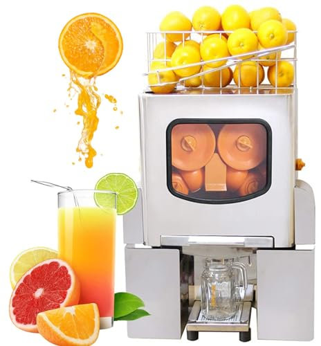 HEAXIY Machine Commerciale de Fabrication de Jus d'orange Frais, Presse-jus D'agrumes électrique, Presse-Agrumes Automatique, Machine de Fabrication de Boissons, 20 Oranges/Min