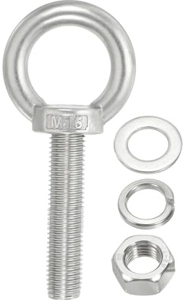 PATIKIL Boulon d'Ancrage à Œil M16 x 70mm en Acier Inoxydable 304