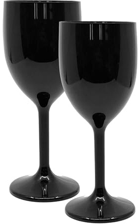 Procos - Verre réutilisable 2 pièces, pour fête ou fête dans le jardin, Noir