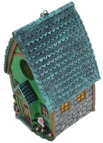 VINTORKY Robustes Gartenvogelhaus Aus Harz Hängendes Vogelhaus Für Außenbereich Wetterfest Leicht Zu Reinigen Vogelnest Dekoration Für Garten Und Hof