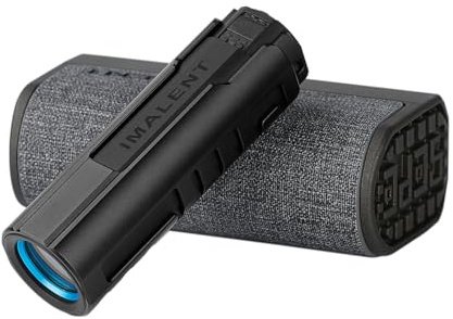 IMALENT LD35 EDC Taschenlampe 1200 Lumen, Typ‑C wiederaufladbar mit Ladegehäuse & OLED‑Display, IP68 taktische Mini‑Taschenlampe, robust für Camping, Wandern, Radfahren & Notfälle(Schwarz)