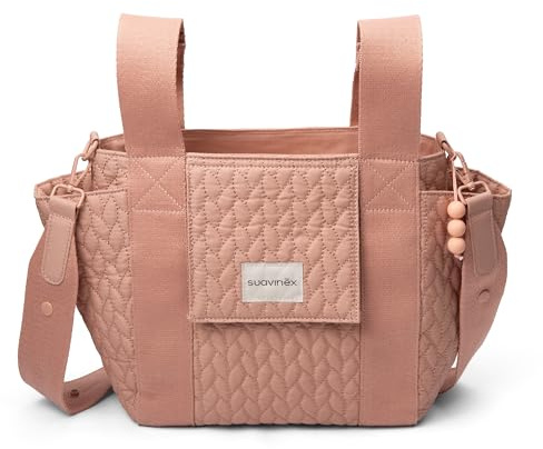Suavinex, Bolso Maternidad, Bolso Organizador para el Carrito del Bebé tipo Panera, Con Asas Ajustables al Carrito, Cierre de Cremallera, Compacto y de Gran Capacidad, con Bolsillos Interiores