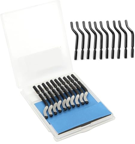 Deburring Blades, bs10 deburring Blades 20Pcs Trimming Blade Replacement Cutter Head Replacement Deburring Deburred Tool, deburring Blades for Scraping PVC Plastic Iron BS1010
