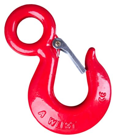 MNBFC Stainless Steel Hoist Cargo Hook Hook Ring Steel Pipe Hook Cargo Hook Crane Driving Lifting Spreader Sling Eye Hook 0.75-5 Tons Steel Lifting Hook(2 t)