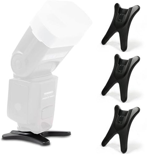 DWFEYOI 3 PCS Support pour Flash avec trépied Universel intégré de 1/4 Pouce pour Griffe de Flash Selon Le Standard p. ex. Compatible avec Nikon Canon Olympus Panasonic Pentax Sigma Metz