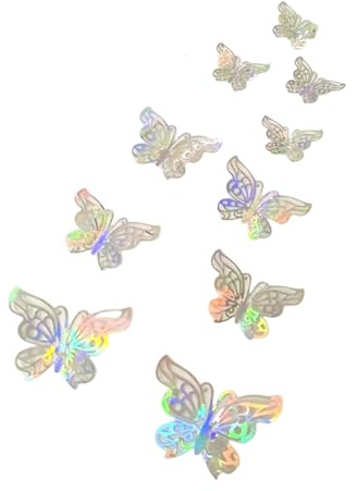 Adhesivo de pared con diseño de mariposa 3D para decoración de habitaciones, dormitorio, fácil de aplicar, calcomanías de mariposa huecas