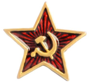 KOMBIUDA Broche Diseño Creativo 4 Piezas para Decorar y Acabado Fino Comunista Marxista de Aleación con Figura de Cinco Puntas Bufandas y Bolsos