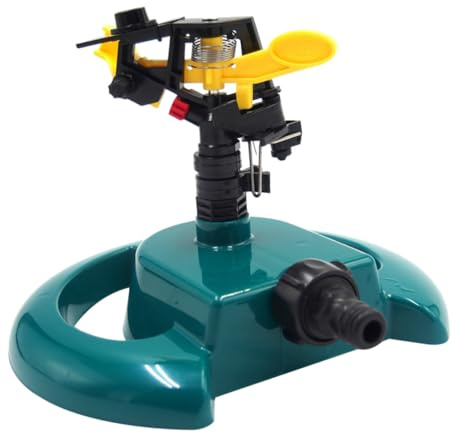Veemoon Arroseur de Pelouse Rotatif 360° Base Disque Pulvérisateur d'eau Automatique pour Jardin et Pelouse Irrigation et Facile à Installer