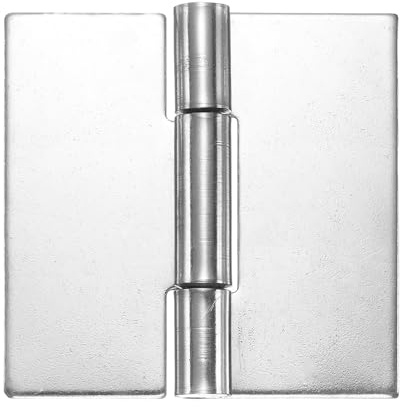 QUARKZMAN 1 Paquete De Bisagras Pesadas Soldables, 4 x 3.94 x 0.12 Bisagra De Soldar A Tope Acero Inoxidable 304 Para Puertas De Metal Plegables De Remolque, Plateado