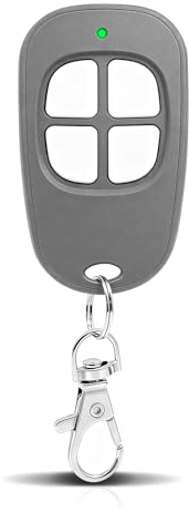 AAM0049 - Mando a distancia para puerta y garaje - Compatible con SCS Sentinel - 433,92 MHz - 4 canales - Código secreto giratorio y alcance largo - Gris