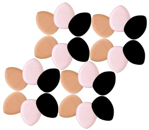 Gogogmee 30 St Mini Finger Powder Puff Återanvändbar Sminkapplicator med Triangulär och Droppformad Design för Precisionsconcealer Foundation och Fixeringspuder Portabel Makeup Svamp för