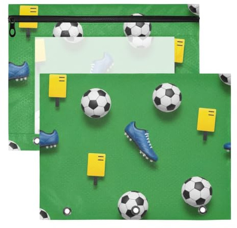 Fotbollsbollar grön penna skola pennfodral påse för pojkar
