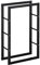 HOMCOM Porta Legna da Interno Verticale con Portata 100 kg max, Legnaia da Esterno e Interno in Metallo, 60x25x100 cm, Nero