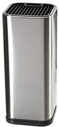 GuDoQi Ceppo Portacoltelli Universale, Portacoltelli in Acciaio Inossidabile, Grande Volume, Portacoltelli salvaspazio, con Foro di Scarico e Slot per Forbici