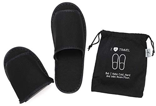 Pantofole da viaggio portatili pieghevoli sandali aperti non usa e getta pantofole da hotel spa lavabili in cotone per feste camera degli ospiti scarpe da interno donne uomini d'affari pantofole da