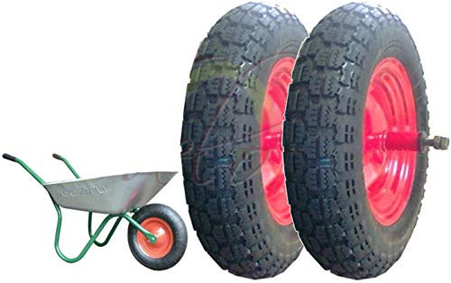 EGG08NTE 2 Ruote PNEUMATICHE Complete 3.50-8 (2pr) Ricambio CARRIOLA Modello Vespa ASSE Lungo 155mm GOMME UI308