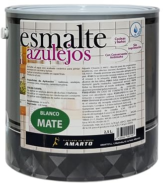 Esmalte Acrilico al Agua Hidroesmalte para metal, madera, acero, etc. (750 ml, Blanco Satinado)