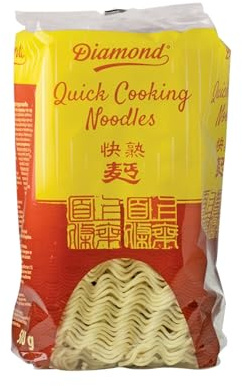 DIAMOND Quick Cooking Nudeln ohne Ei, schnelle Nudeln aus Weizenmehl für Bratnudeln & Beilagen - 1 x 500 g