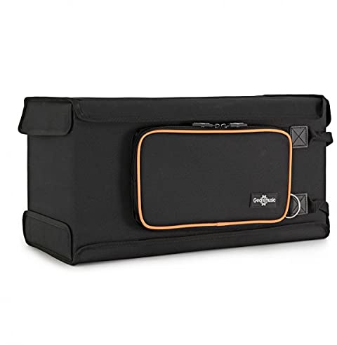 4U Shallow Rack Bag Case von Gear4music 19 Leichtgewicht mit Riemen | Für Verstärkerköpfe, Prozessoren und 19-Zoll-Outboard-Geräte, leichte Hartrahmenkonstruktion, Tragegriff und Gurt inklusive