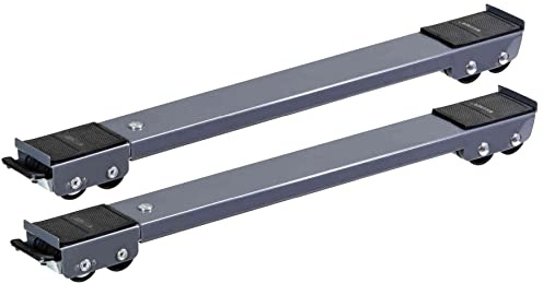 WAGNER 2 Stück Transportroller Transporthilfen 1199 I Schiene Industriestahl 44-70 cm, Tragkraft 500 kg I Möbelroller ausziehbar für Umzüge I Rollbrett flexible Anwendung für Möbel & Küchen Großgeräte