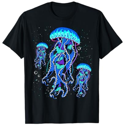 Qualle Medusa Jellies Blue Marine Sea Ocean Diver Surfer T-Shirt